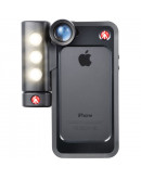Чорний бампер для iPhone 5 / 5S + опора + ремінець на зап'ясті