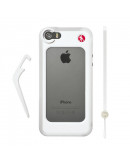 Білий бампер для iPhone 5 / 5S + опора + ремінець на зап'ясті