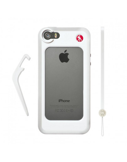 Білий бампер для iPhone 5 / 5S + опора + ремінець на зап'ясті