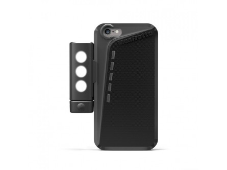 Чохол чорний для iPhone 6 + LED світло + штативний кріплення